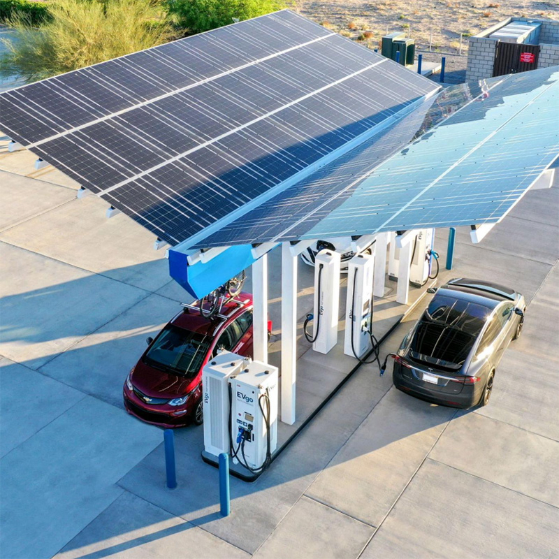 BIPV Glass Canopy for Parking Lots with BIPV Facade System