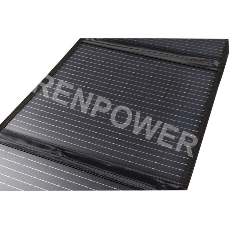 120W Mono Cell Folding Portable Powerful Wide Application Solar Blanket for Hiking