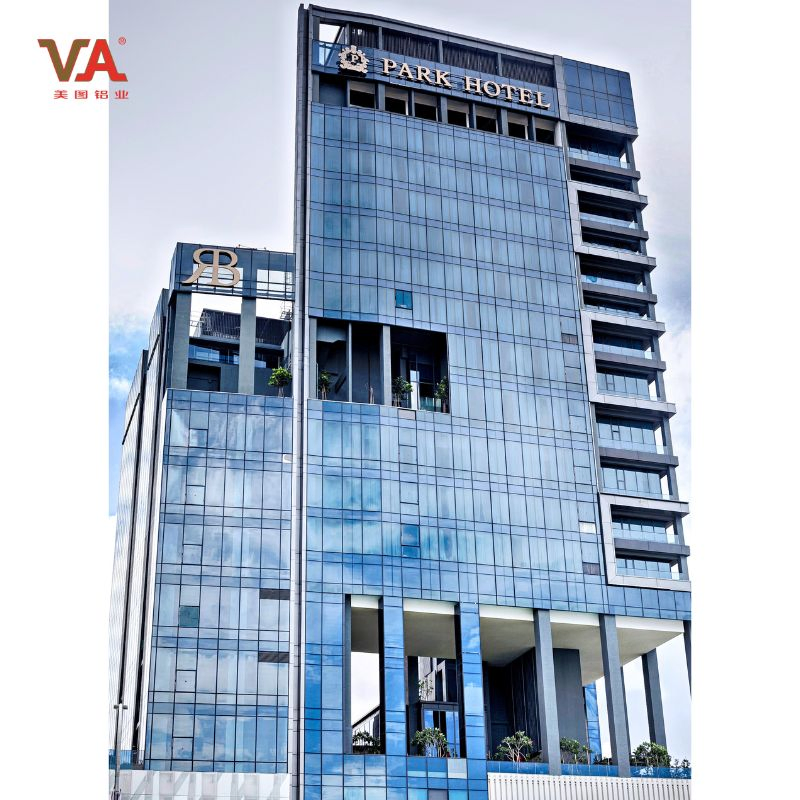 Modern Design Curtain Wall Glass Frame Aluminum Facade Design