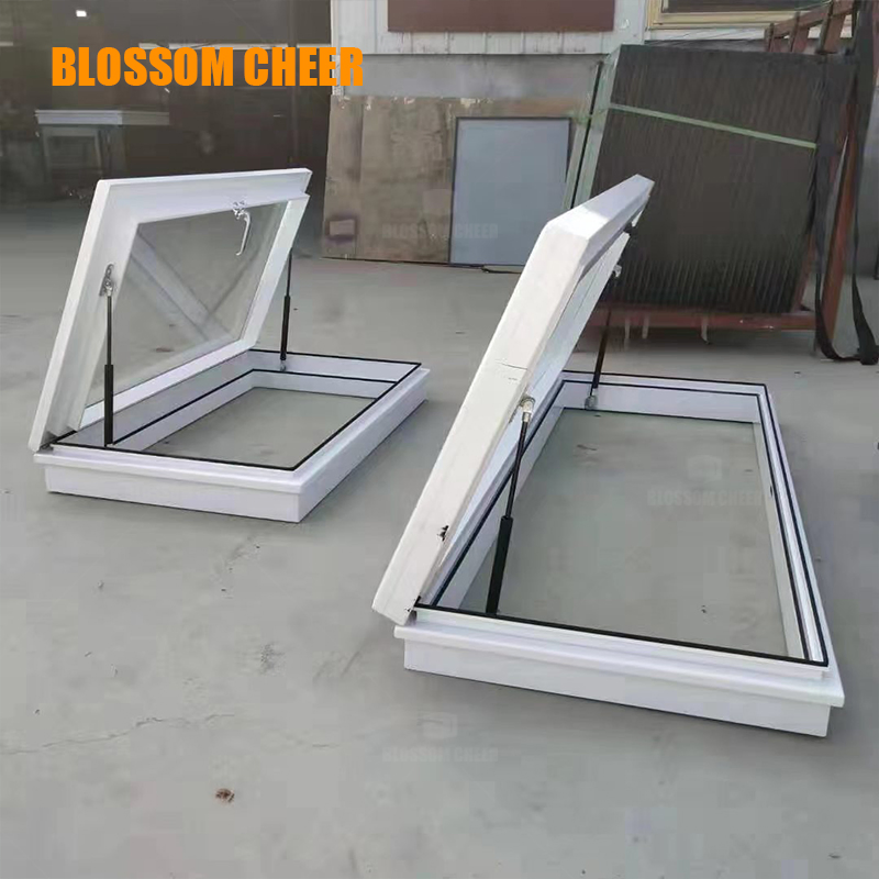 Aluminium Glass Roof Electric House Windproof Balcony Top Hung Basement Skylight Window