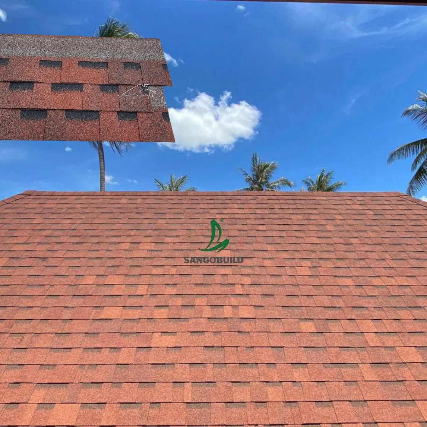 Solar Heat-Reflective Asphalt Roofing Shingles Roofing Tile Hangzhou Singer Made in China