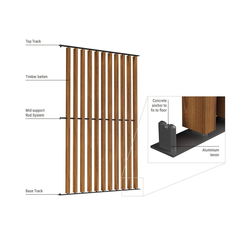 Energy-Efficient Solar Shading Aluminum Grille Curtain Wall System Curtain Wall