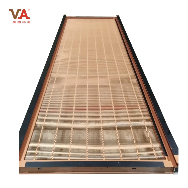 Copper Color Decorative Aluminum Glass Curtain Wall for Commercial Building Facade