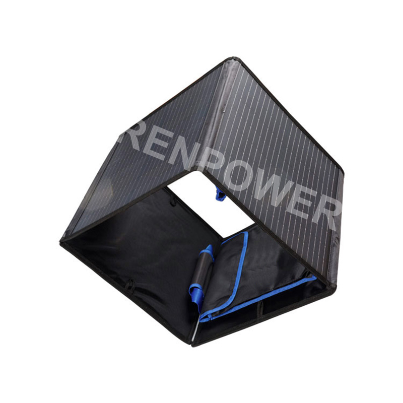 120W Mono Cell Folding Portable Powerful Wide Application Solar Blanket for Hiking