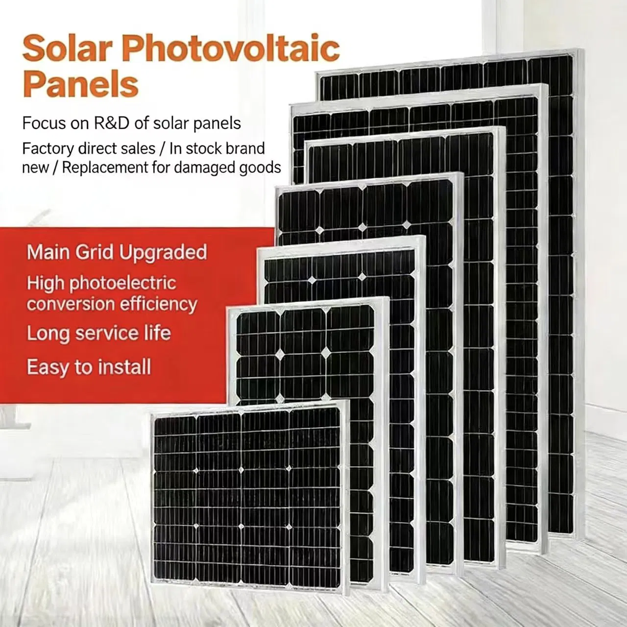 High-Efficiency Industrial Solar Panel with Durable Aluminum Frame