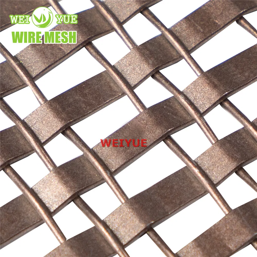 Brass Bronze Stainless Steel Woven Metal Decorative Crimped Wire Mesh