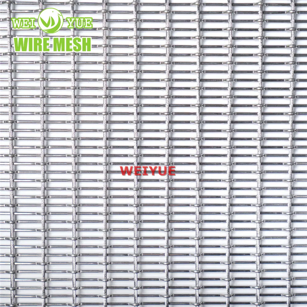 Architectural Crimped Woven Wire Mesh for Balustrade Railing Fence