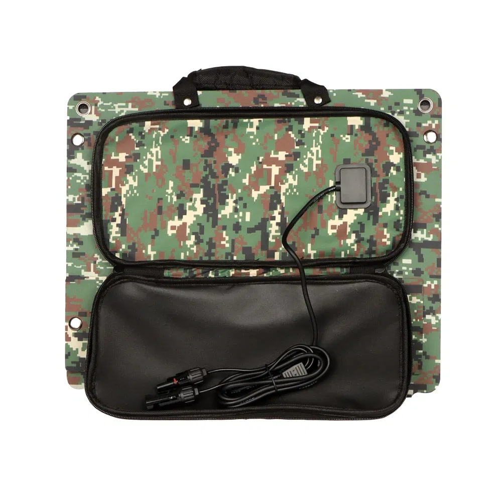 Ultra-Slim Camouflage Solar Blanket with Portable Battery Pack