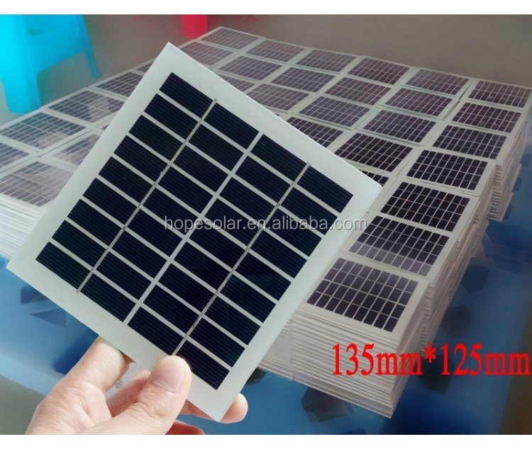 2W 9V DIY Solar Panels Module Laminated Solar Panel Perc Technology 135*125mm Solar Cell Glass for Solar System