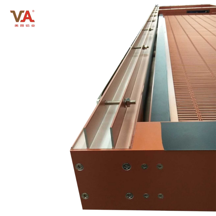 Copper Color Decorative Aluminum Glass Curtain Wall for Commercial Building Facade