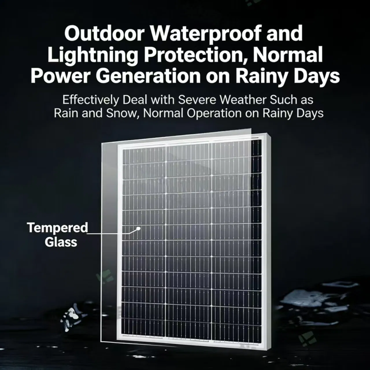 High-Efficiency Industrial Solar Panel with Durable Aluminum Frame