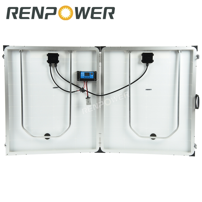 Mono Folding 120W Solar Panel Suitcase Kit for Outdoor 12V Battery Charger