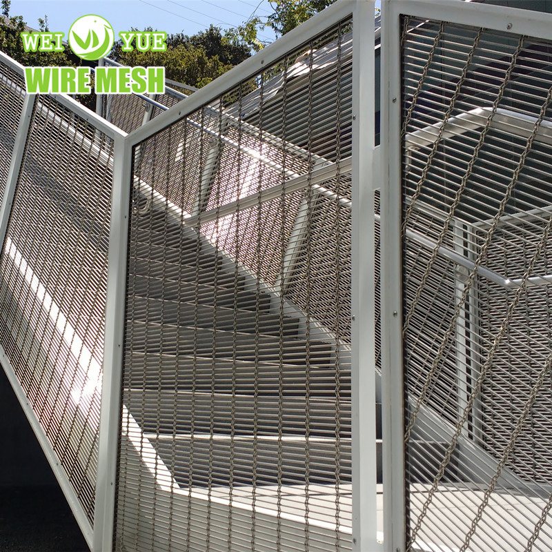 Architectural Crimped Woven Wire Mesh for Balustrade Railing Fence