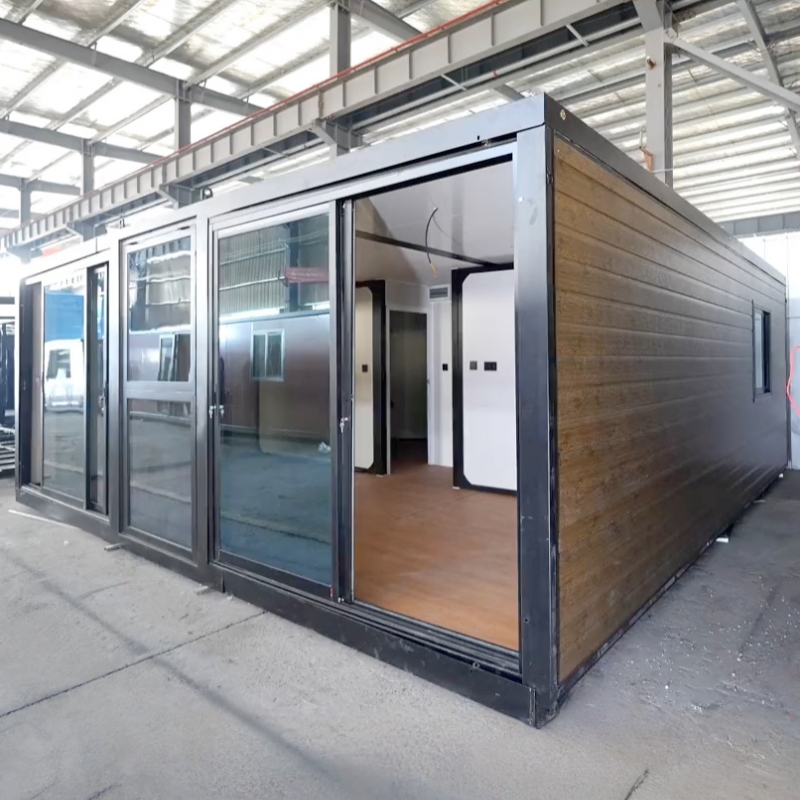 Wholesale 20FT Fast Assembly Flat Roof Foldable Expandable Container House with Glass Curtain Wall for Glamping Resort Supplier, Factory