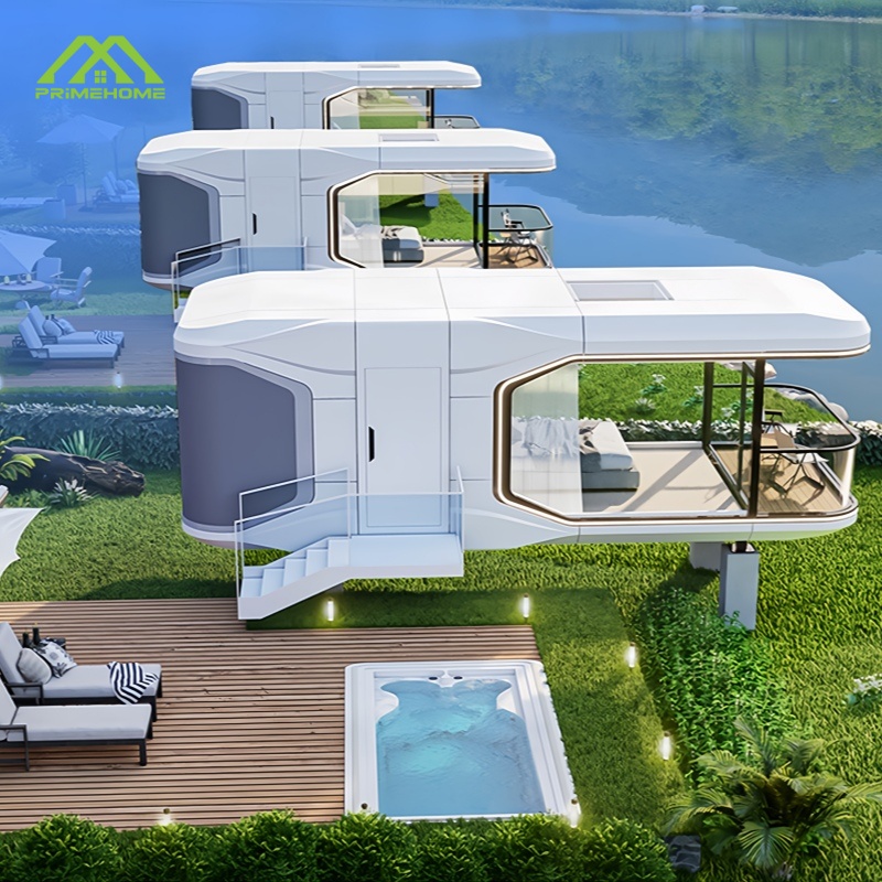 Modern luxury camping capsule room