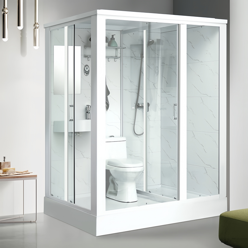 High-Quality Factory Pre-finished Customized Prefab Restroom With Shower Indoor Glass Wall Bathroom Manufacturer, Factory