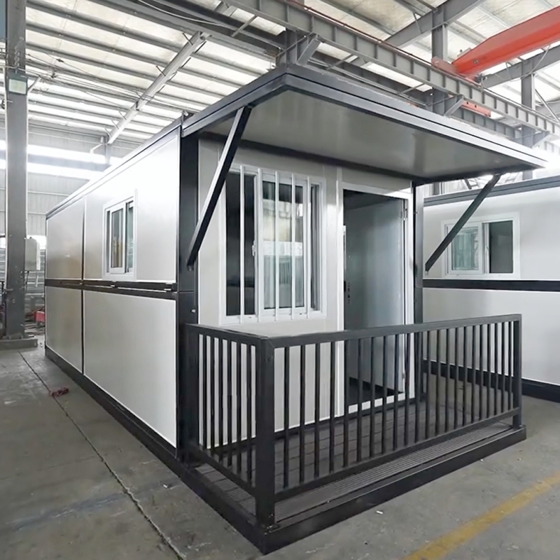 Custom Durable Prefabricated Building Foldable Container House with Terrace for Engineering Tourism and Temporary Commercial Projects Manufacturers, Suppliers