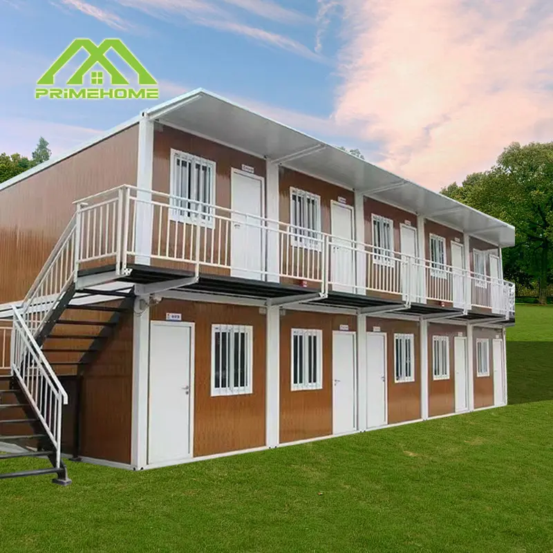 Custom Two-story modularized flat steel container houses, prefabricated house office building with solar energy system Manufacturer, Supplier