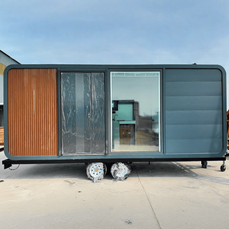 Wholesale Hot Selling 20ft 40ft Removable Apple Capsule Cabin with Detachable Mobile Trailer EU Approved Garden Prefab Home for Villas Resorts Manufacturers, Factory
