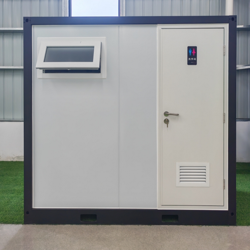Wholesale Movable Reusable Prefab Dry Wet Separation Shower Bathroom Modular Portable Restroom With Glass Partition Manufacturer, Factory