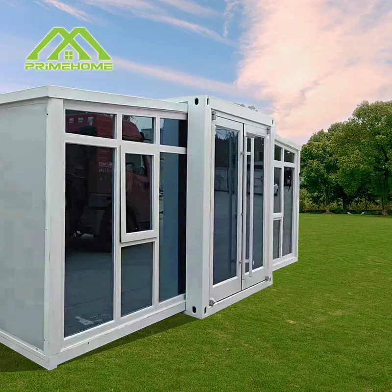 China 3 in 1 double-wing foldable container house Soundproof and sustainable Expandable ultimate luxury villa apartment Manufacturers, Suppliers