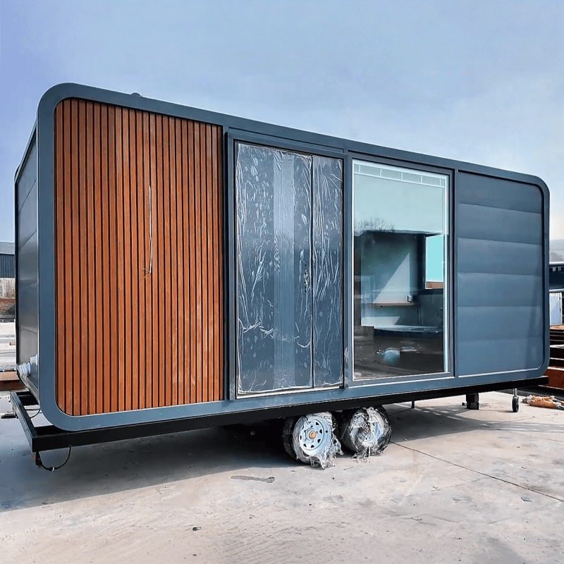 Wholesale Hot Selling 20ft 40ft Removable Apple Capsule Cabin with Detachable Mobile Trailer EU Approved Garden Prefab Home for Villas Resorts Manufacturers, Factory