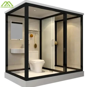 Custom 20-foot Japanese-style modular container bathroom