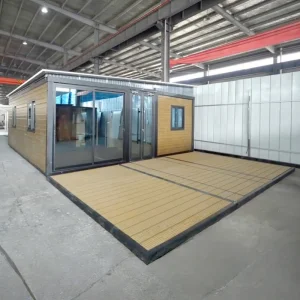 High-Quality 20FT Sloped Roof Expandable Container House with Large Front Terrace