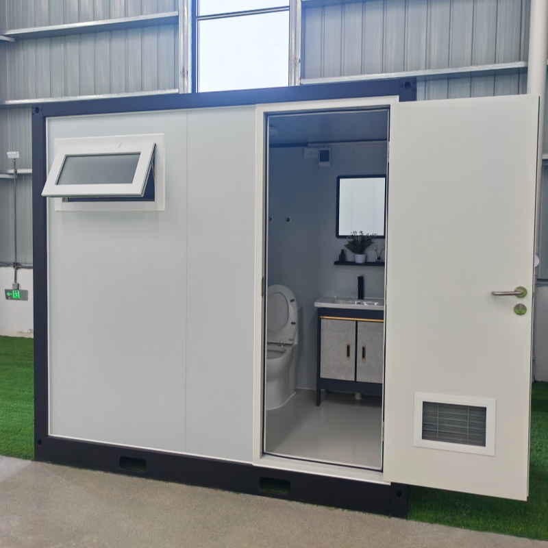 Wholesale Movable Reusable Prefab Dry Wet Separation Shower Bathroom Modular Portable Restroom With Glass Partition Manufacturer, Factory