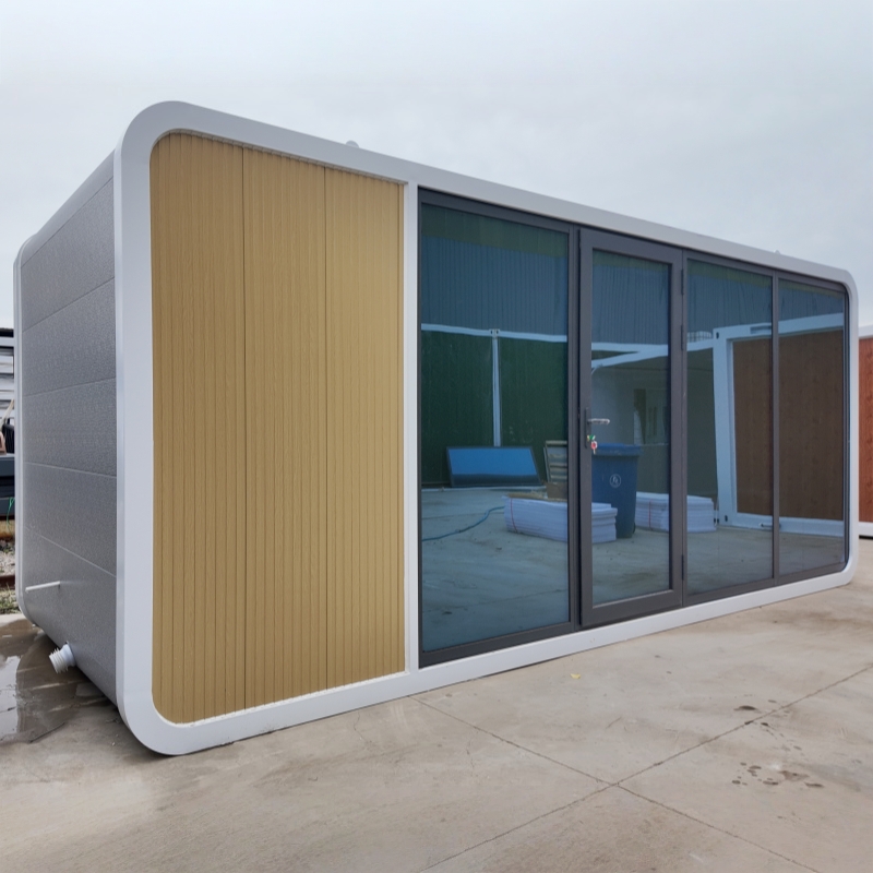 Wholesale High End Modern Quick Installation Prefab Modular Apple Cabin with Smart Dimmable Glass Doors Floor-to-Ceiling Windows Factory, Factories