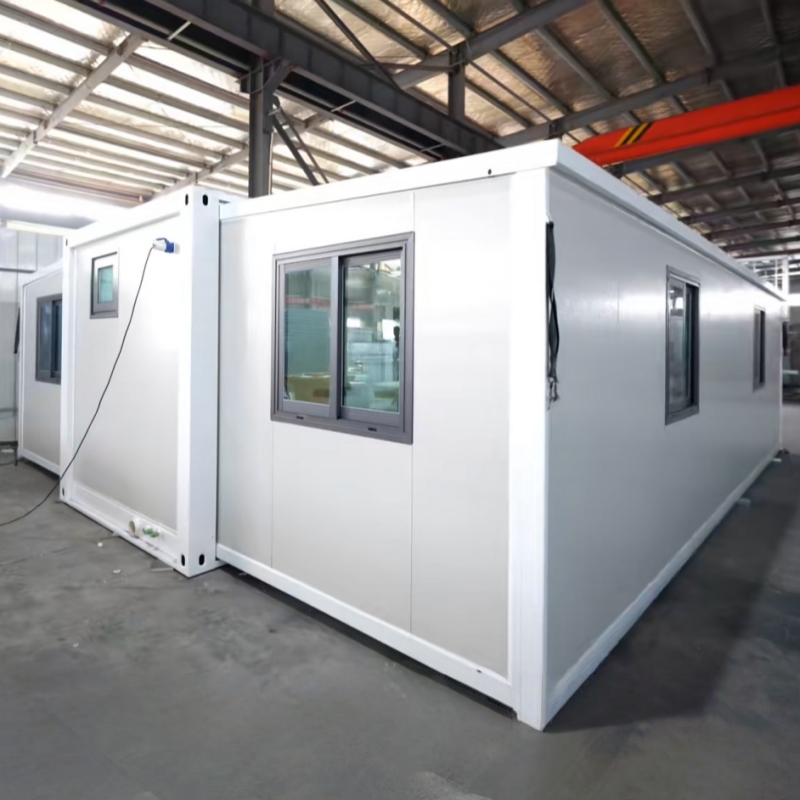 Wholesale 30FT White Expandable Container House 56㎡ Prefab Modular Living Space with Two Bedrooms Kitchen and Bathroom Manufacturer, Factories