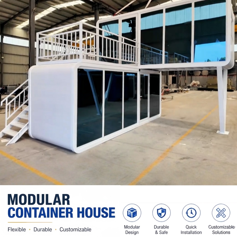 High-Quality 20FT Prefab House Double Deck White Apple Cabin for New Trend Modular Tourism Accommodation Manufacturer, Factories