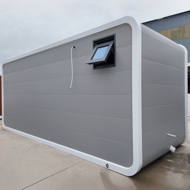Wholesale High End Modern Quick Installation Prefab Modular Apple Cabin with Smart Dimmable Glass Doors Floor-to-Ceiling Windows Factory, Factories