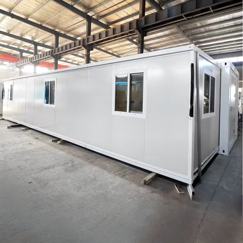 High-Quality ‌Cost Effective 40FT White Prefabricated Expandable Container House 5 Bedrooms Modular Staff Worker Dormitory Manufacturer, Manufacturers