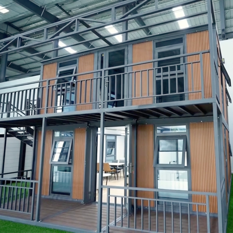 Two-story expandable container villa