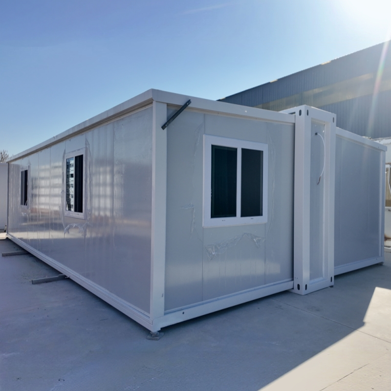 China F700 9M Extended Expandable Container House White Exterior 2-Bedroom Side Entry Prefab Home Factory, Factories