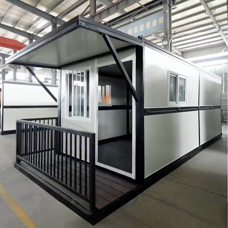 Custom Durable Prefabricated Building Foldable Container House with Terrace for Engineering Tourism and Temporary Commercial Projects Manufacturers, Suppliers
