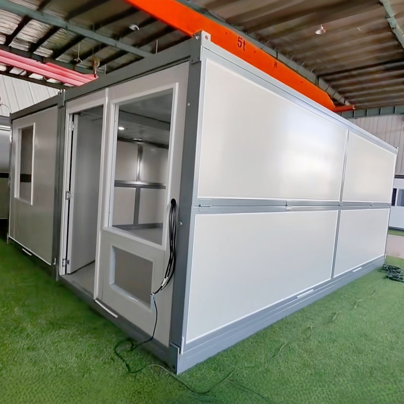 China Twin Spliced Foldable Container House Combined Modular Fold Out Container House for Staff Dormitory and Residence Manufacturer, Factory