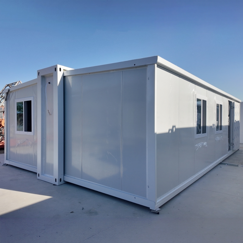 China F700 9M Extended Expandable Container House White Exterior 2-Bedroom Side Entry Prefab Home Factory, Factories