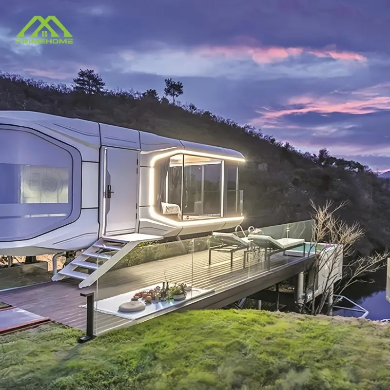 High-Quality Wholesale fully furnished luxury prefabricated capsule rooms Mobile creative hotels Modular spacecraft-style capsule house Suppliers, Factory