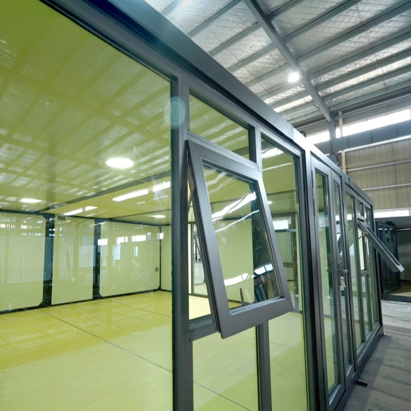 High-Quality 29㎡ Modular building Full Transparent Floor‑to‑Ceiling Glass Wall Expandable Container House for Commercial Office and Workspace Manufacturer, Factories