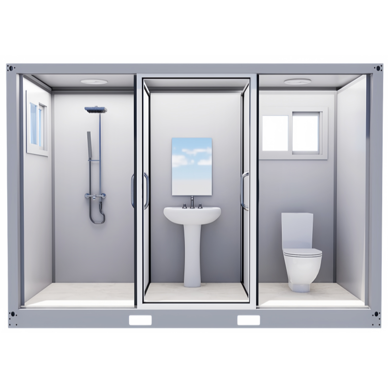 High-Quality Factory Pre-finished Customized Prefab Restroom With Shower Indoor Glass Wall Bathroom Manufacturer, Factory