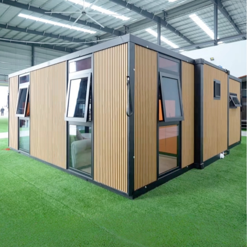 China Modern Wooden Grille Design Prefab Home Expandable Container House for Scenic Homestay Tourist Temporary Lodging Manufacturers, Factories