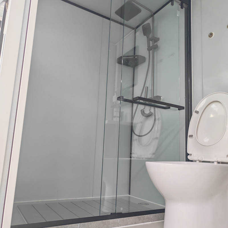 Wholesale Movable Reusable Prefab Dry Wet Separation Shower Bathroom Modular Portable Restroom With Glass Partition Manufacturer, Factory