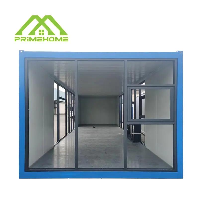 Custom Two-story modularized flat steel container houses, prefabricated house office building with solar energy system Manufacturer, Supplier