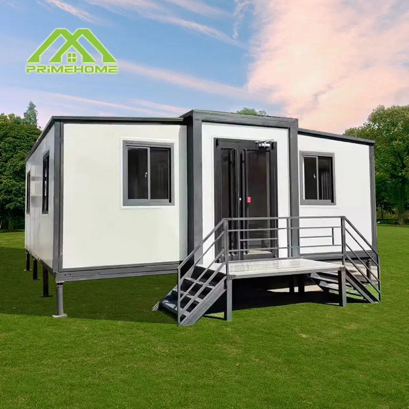 China 3 in 1 double-wing foldable container house Soundproof and sustainable Expandable ultimate luxury villa apartment Manufacturers, Suppliers