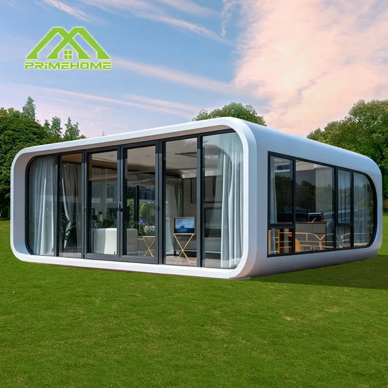 Custom 40-foot prefabricated modular Airbnb Apple Cabin from a Chinese factory Suitable for hotel living rooms and home use Factory, Factories