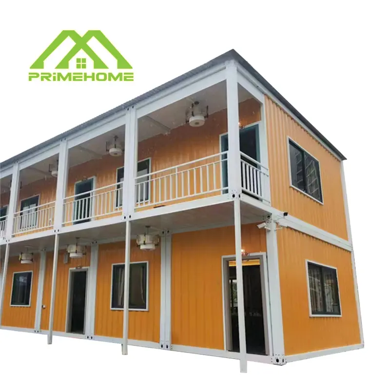 Custom Two-story modularized flat steel container houses, prefabricated house office building with solar energy system Manufacturer, Supplier