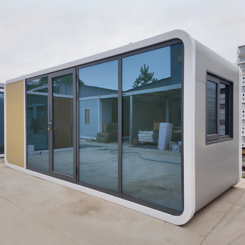 Wholesale High End Modern Quick Installation Prefab Modular Apple Cabin with Smart Dimmable Glass Doors Floor-to-Ceiling Windows Factory, Factories