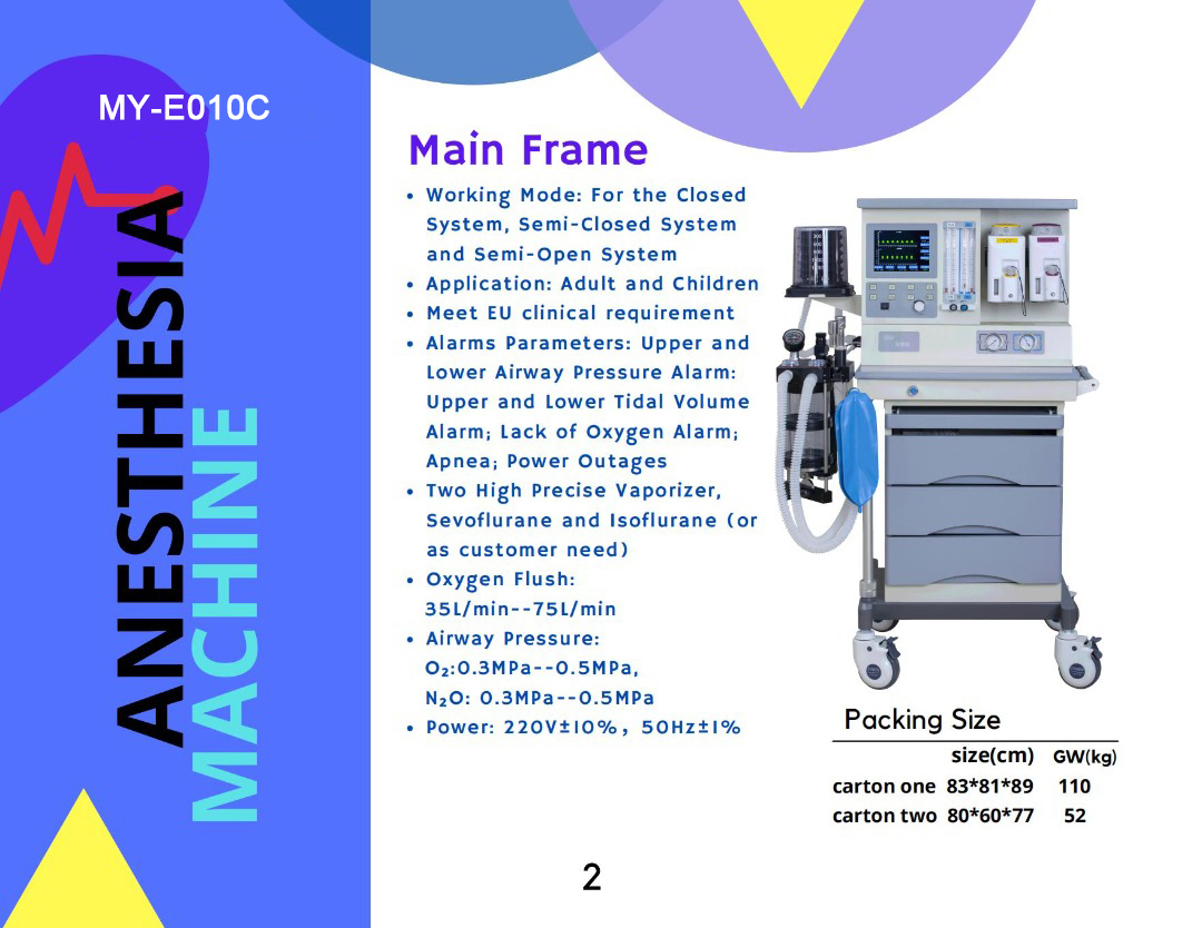 Máquina de Anestesia Nueva Original Sistema de Anestesia para Hospitales de Salud